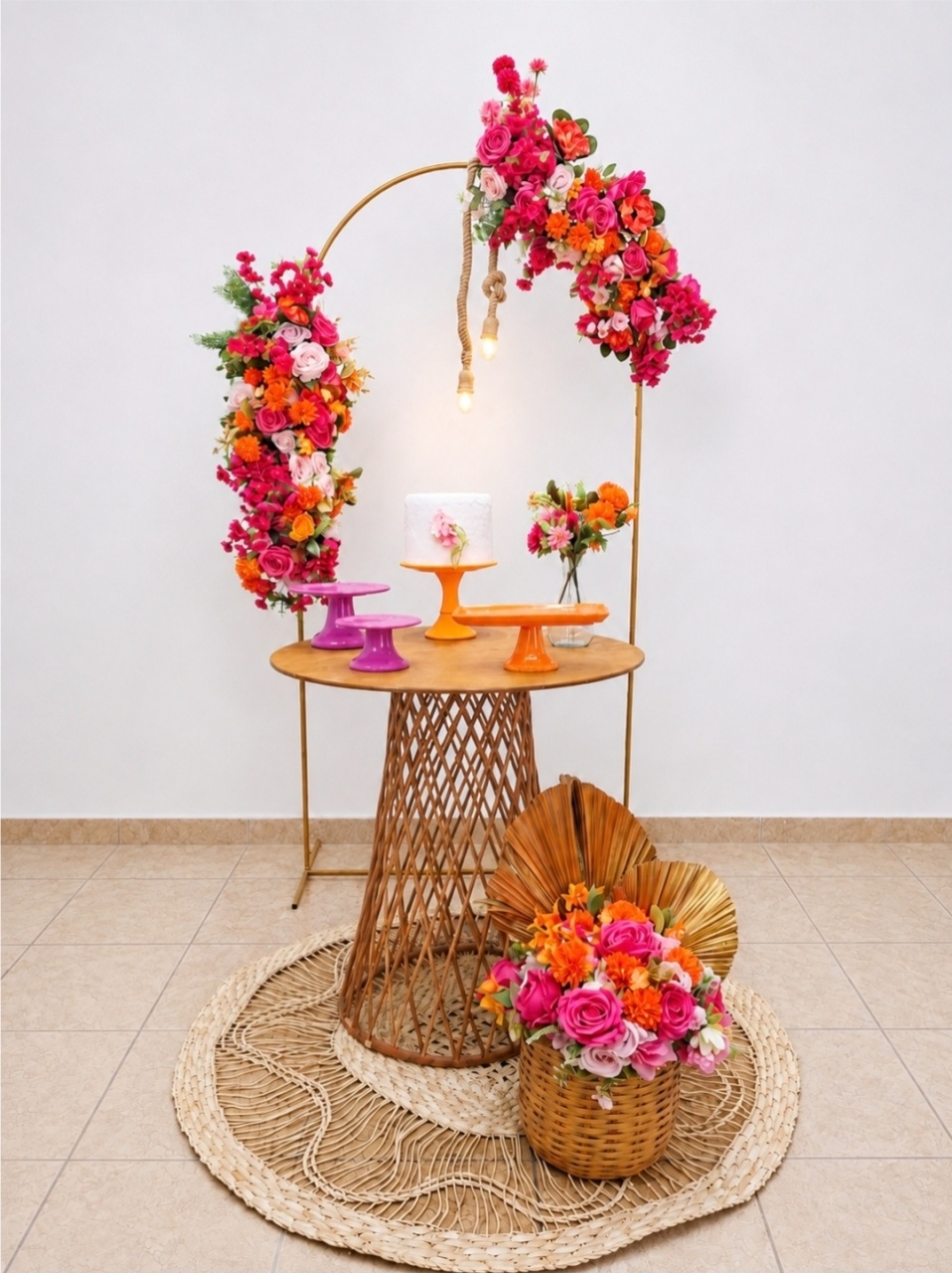 Floral Pink E Laranja - alegria em festa