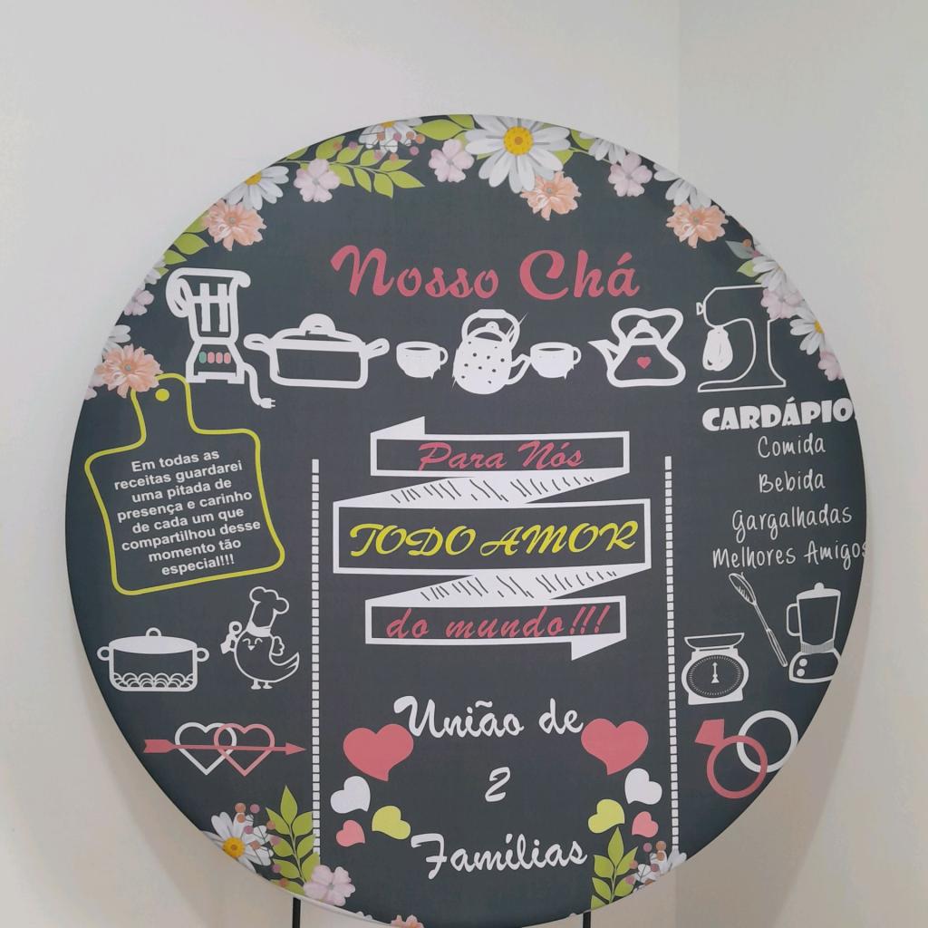 Painel Cha de Cozinha Preto - alegria em festa