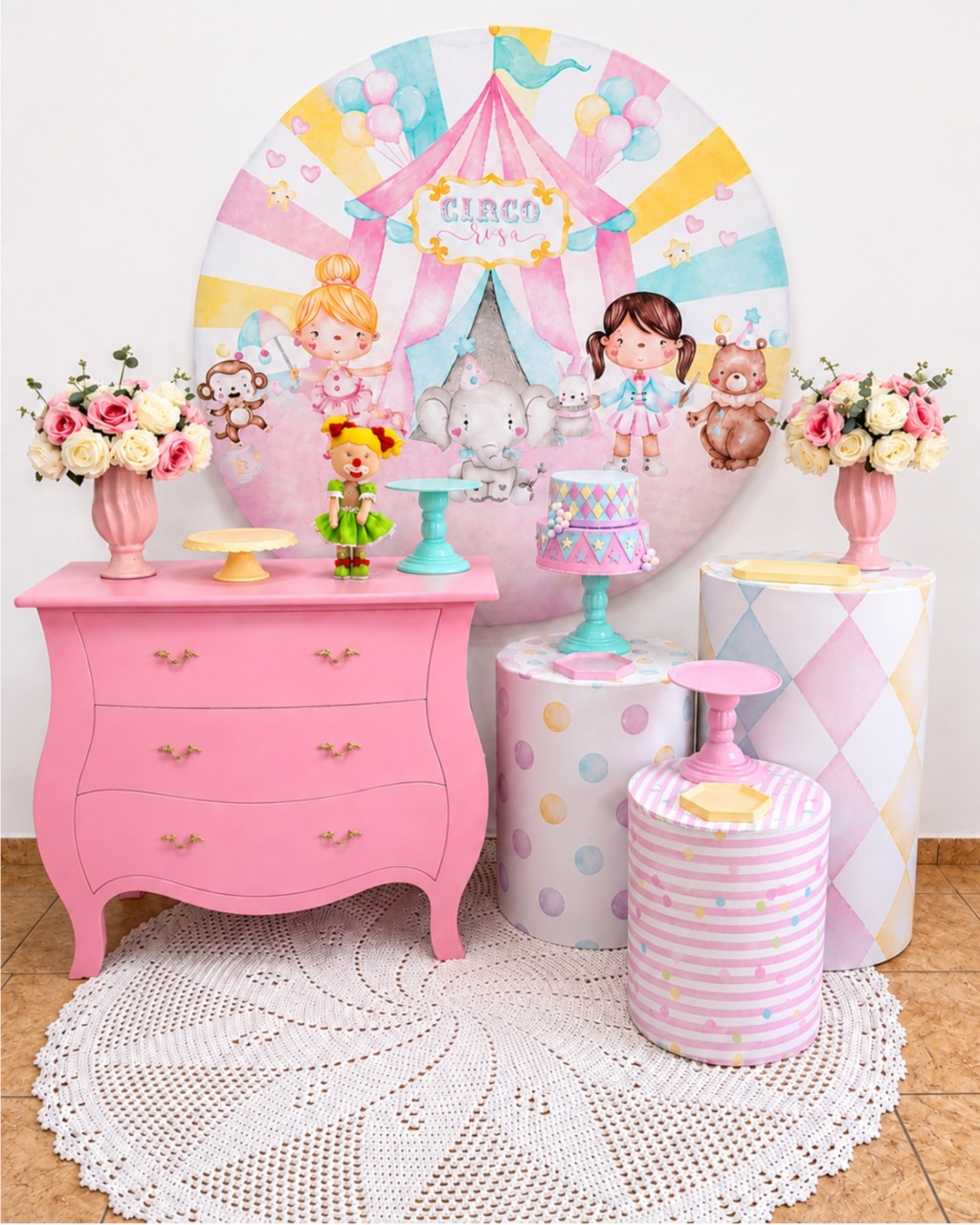 Circo Rosa Mod 1 - alegria em festa
