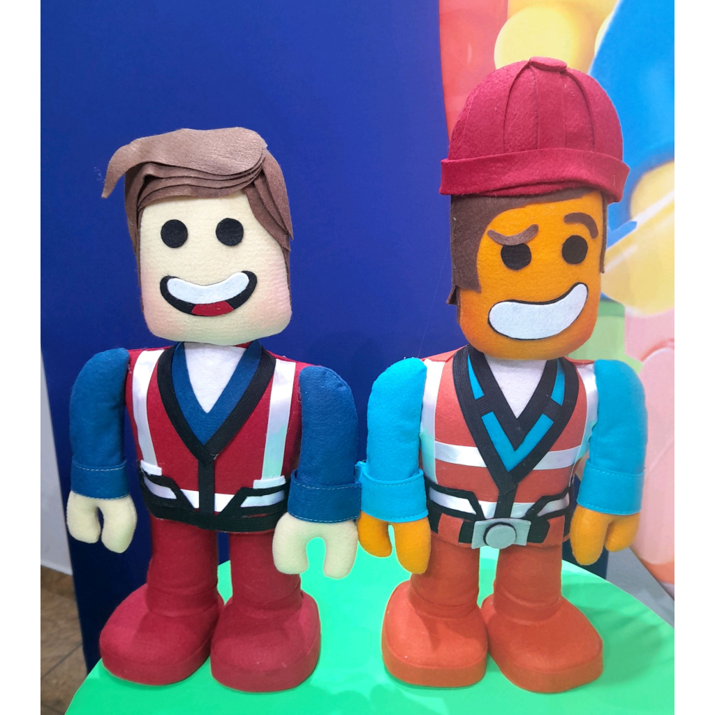 Kit Boneco Lego Feltro - alegria em festa