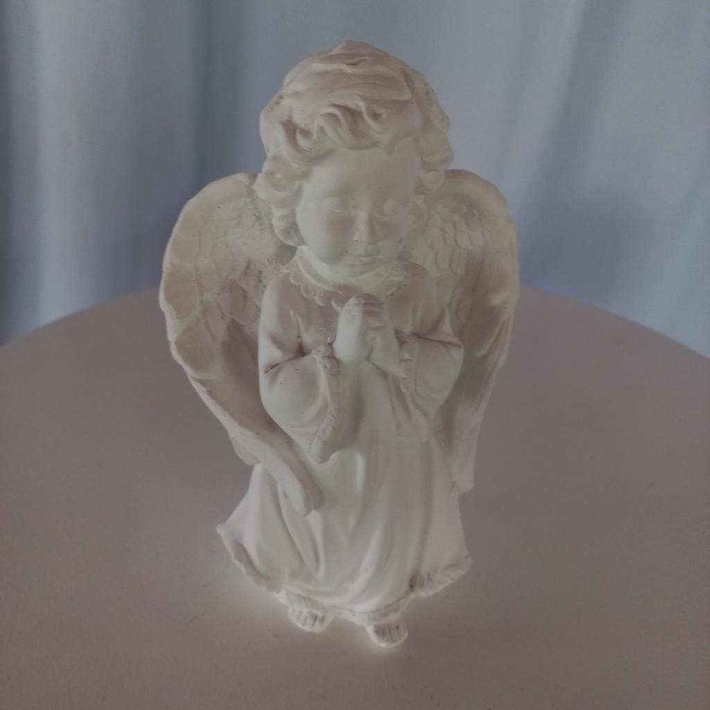 Anjo Branco de Gesso - Branco - alegria em festa