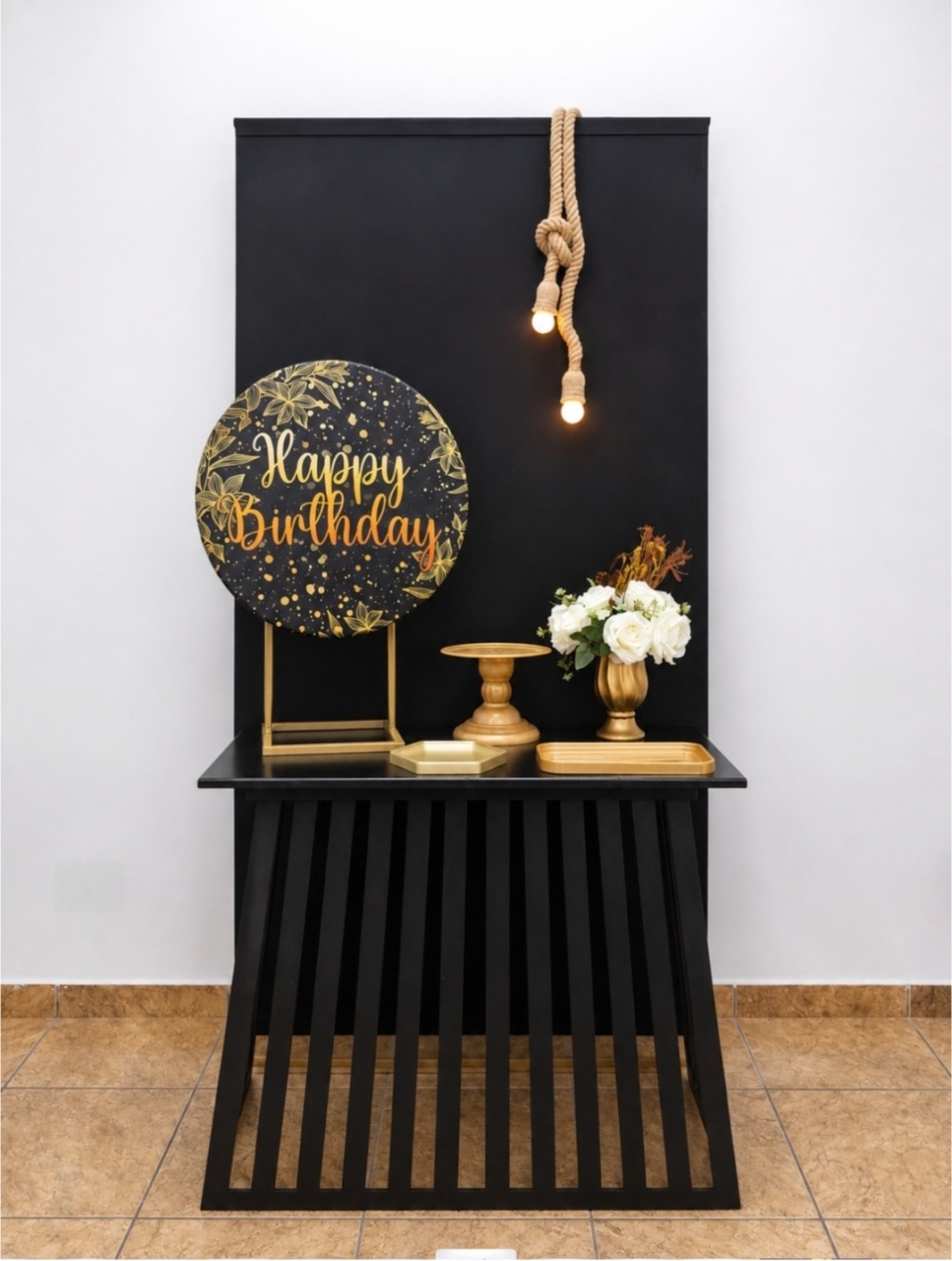 Kit Masculino Preto E Dourado - alegria em festa