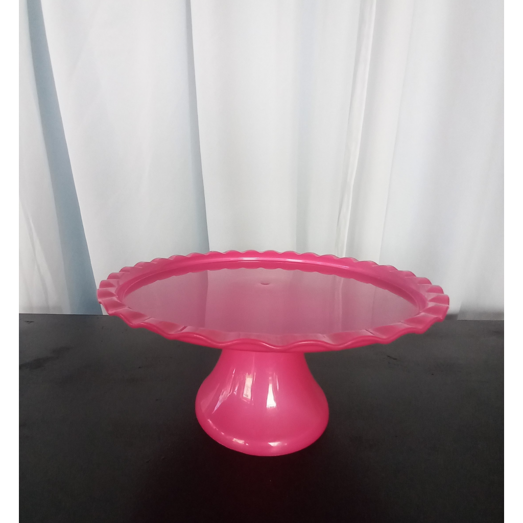 Bandeja Rosa Pink Com Pezinho - Pink - alegria em festa
