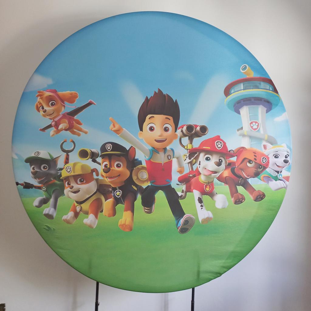 Painel Redondo Patrulha Canina - alegria em festa