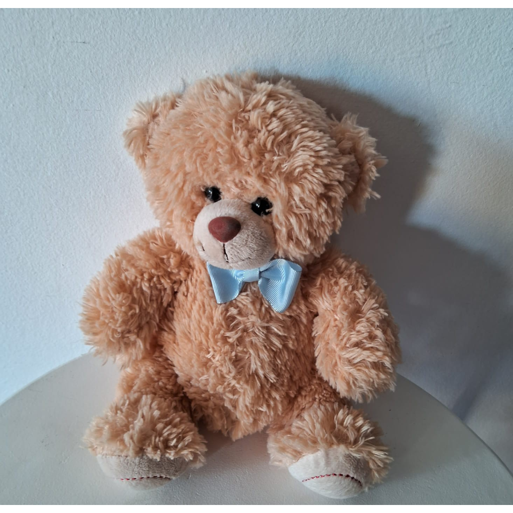Urso Bege Pequeno - Marrom - alegria em festa
