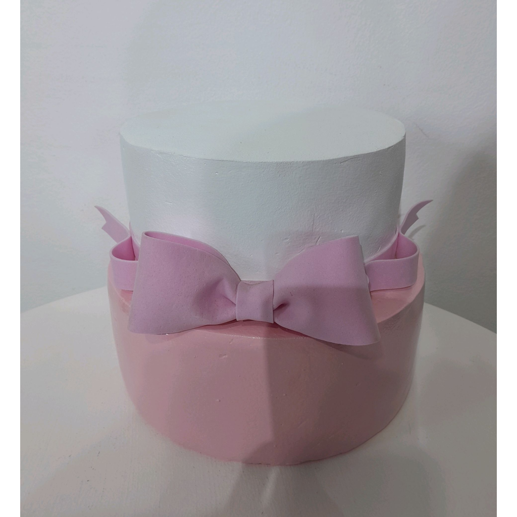Bolo Fake Minie Rosa ( 2 Bases ) - alegria em festa