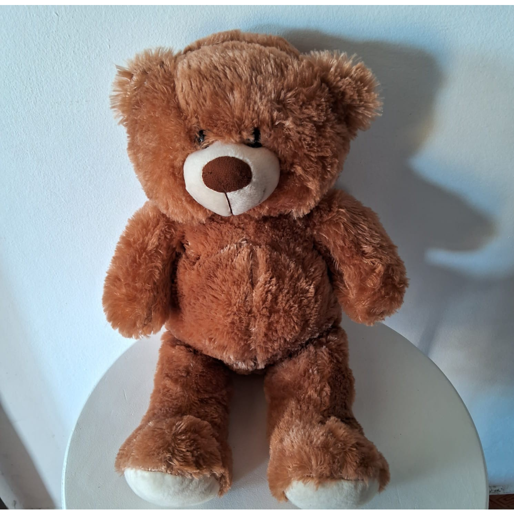 Urso de Pelucia Marron Medio - Marrom - alegria em festa