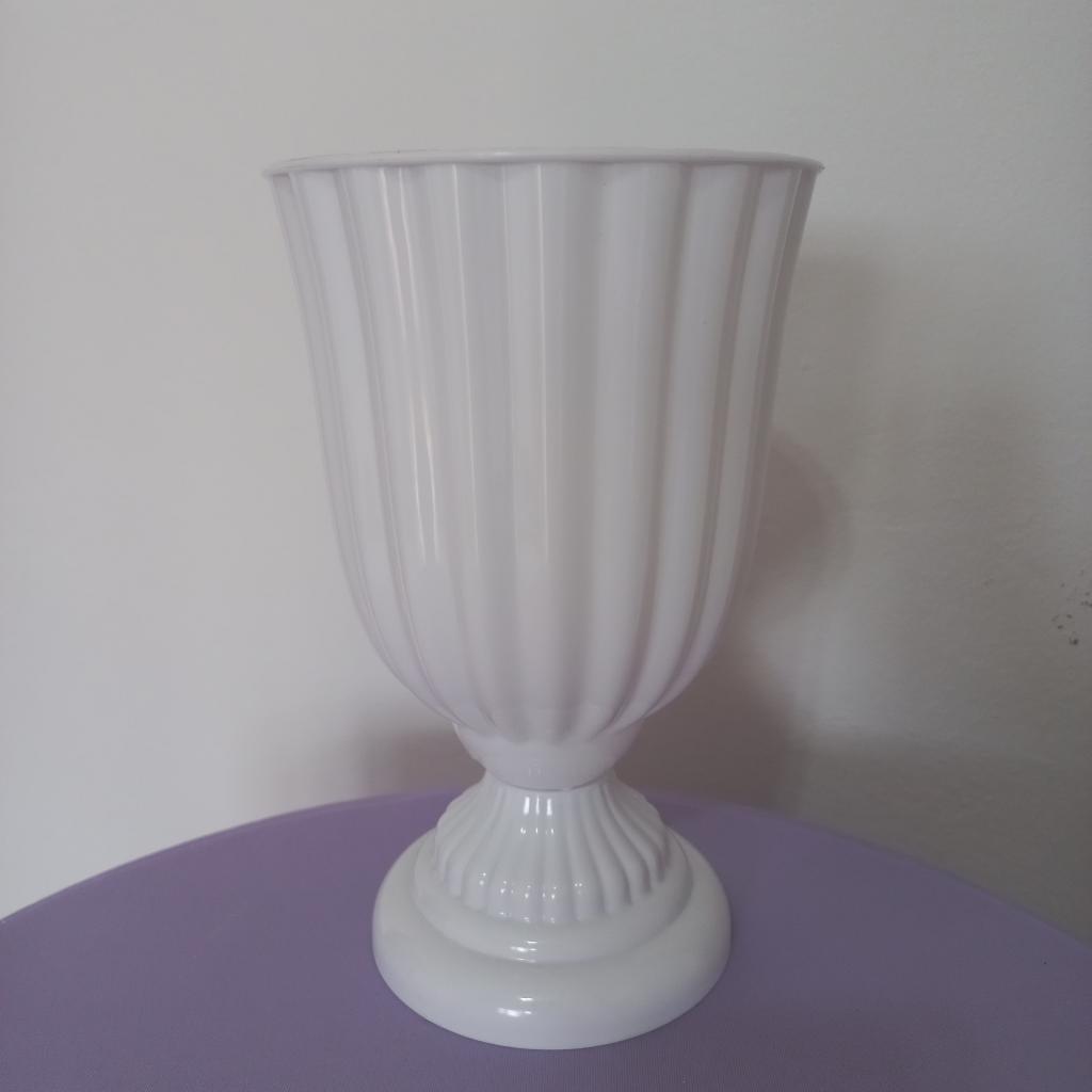 Vaso Dubai Branco Pequeno - Branco - alegria em festa