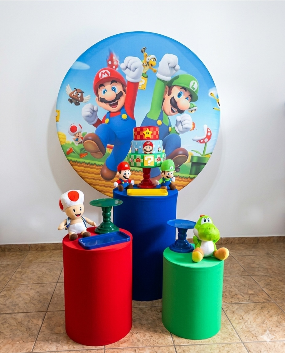 Kit  Super Mario Bros  - alegria em festa