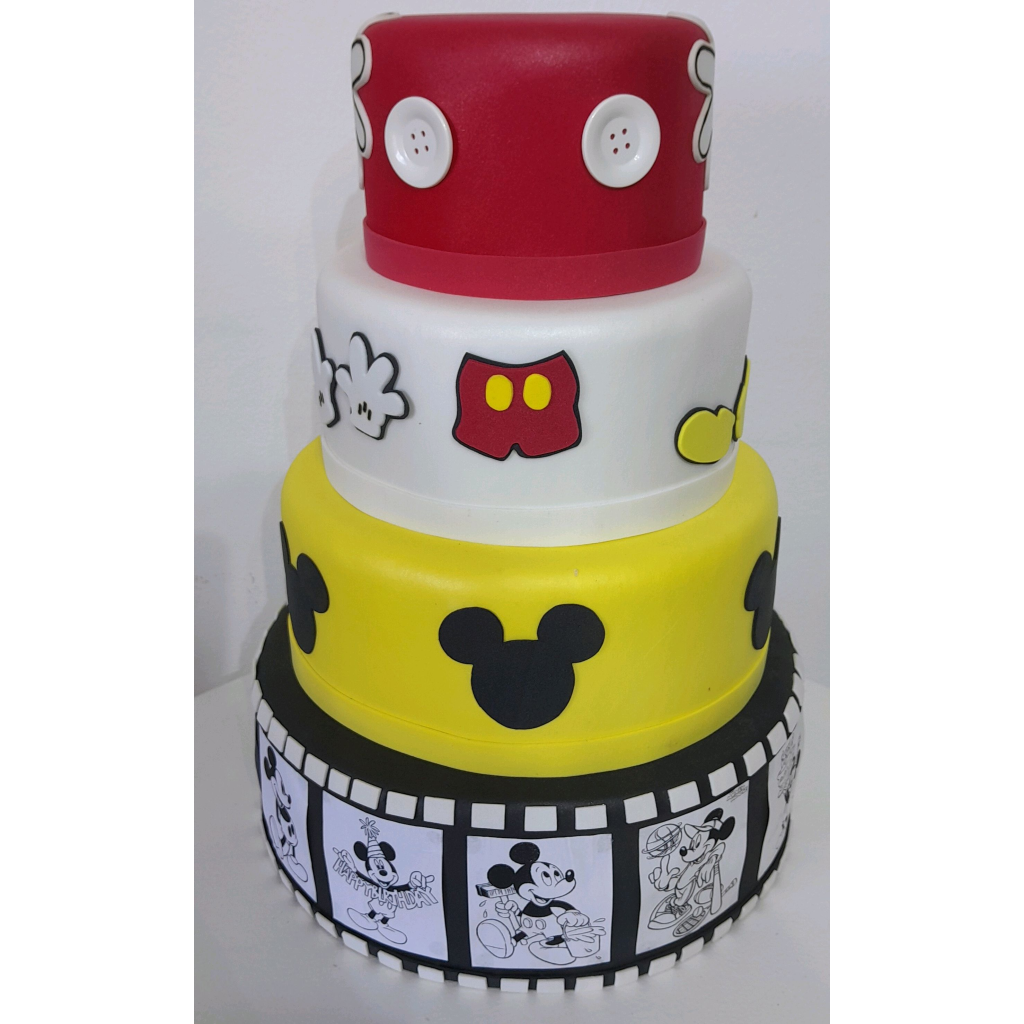 Bolo Fake Mickey - alegria em festa