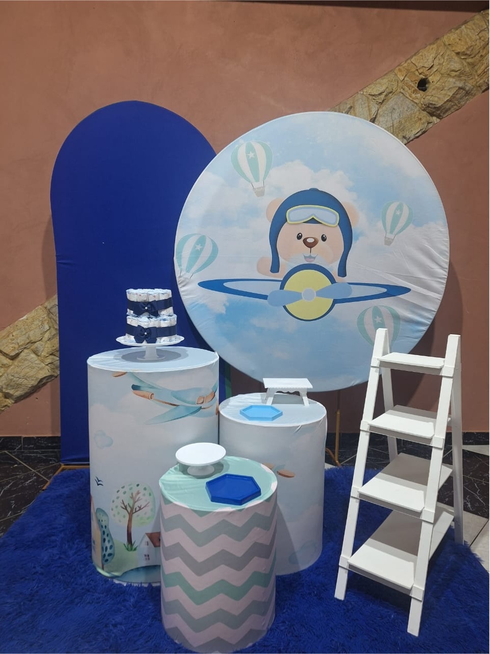 Kit Urso Aviador - Ouro - Festejar Locações