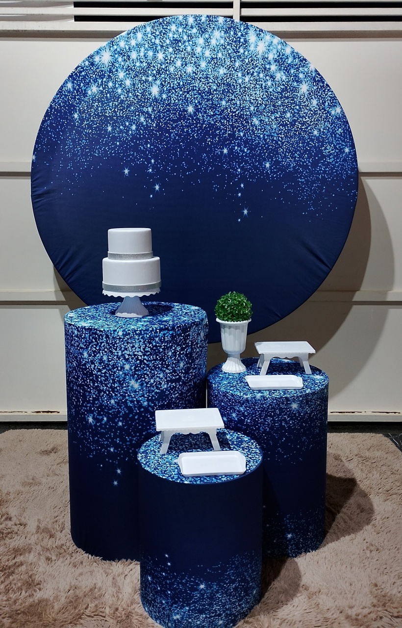 Kit Azul Com Glitter - Festejar Locações