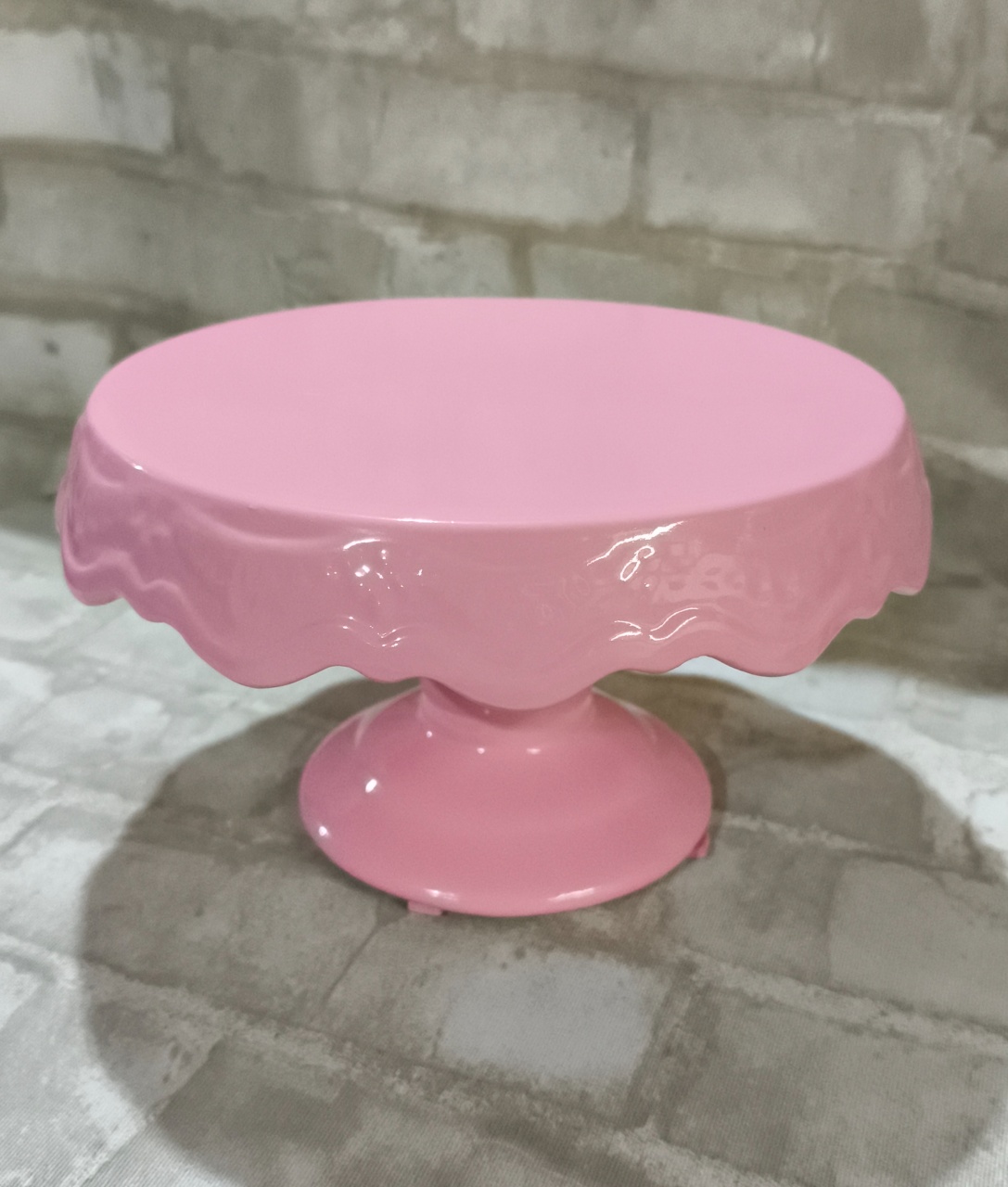 Boleira Cerâmia Babado Invertido Rosa Bb - Lirou, Yalou & Jack - Decorações 