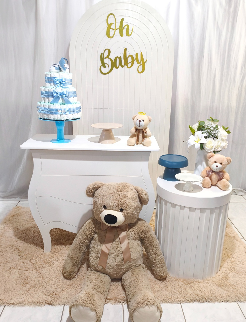 Chá de Bebê Cômoda 3 Gavetas - Lirou, Yalou & Jack - Decorações 