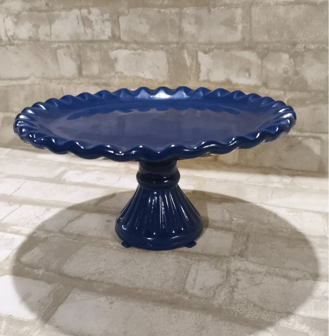 Boleira Cerâmica Paris Azul Marinho P - Lirou, Yalou & Jack - Decorações 