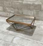 Porta Doce Espelho Retangular Dourado - imagem 1