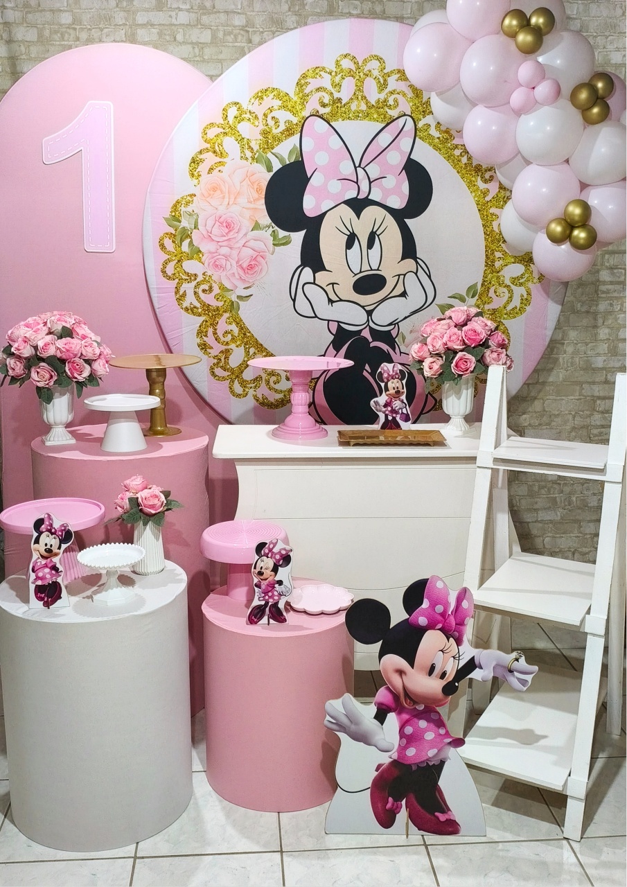 Minnie Rosa Kit Jack - Lirou, Yalou & Jack - Decorações 