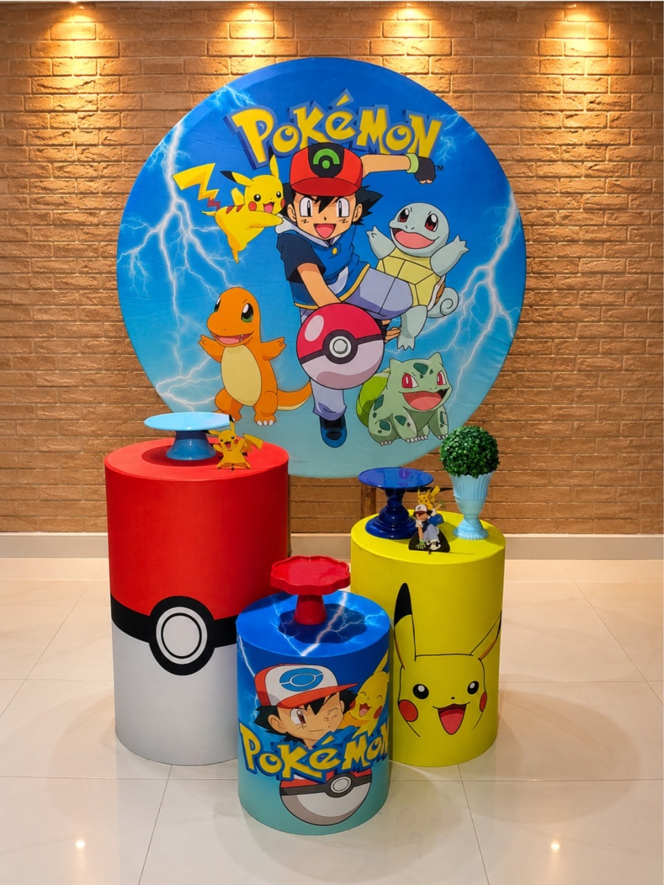 Pokémon Kit Econômico - Lirou, Yalou & Jack - Decorações 