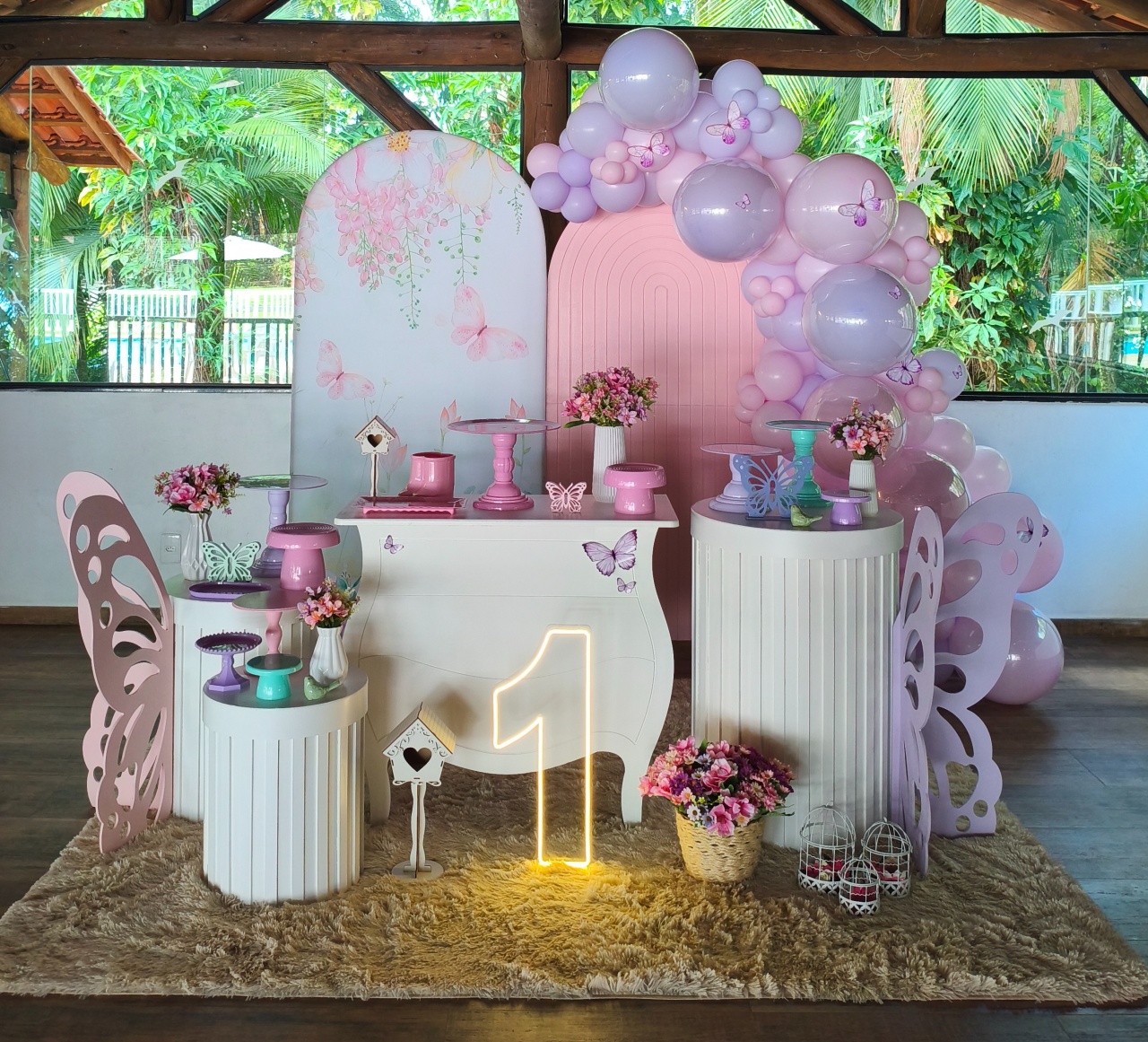 Borboletas Rosa, Lilas - Lirou, Yalou & Jack - Decorações 