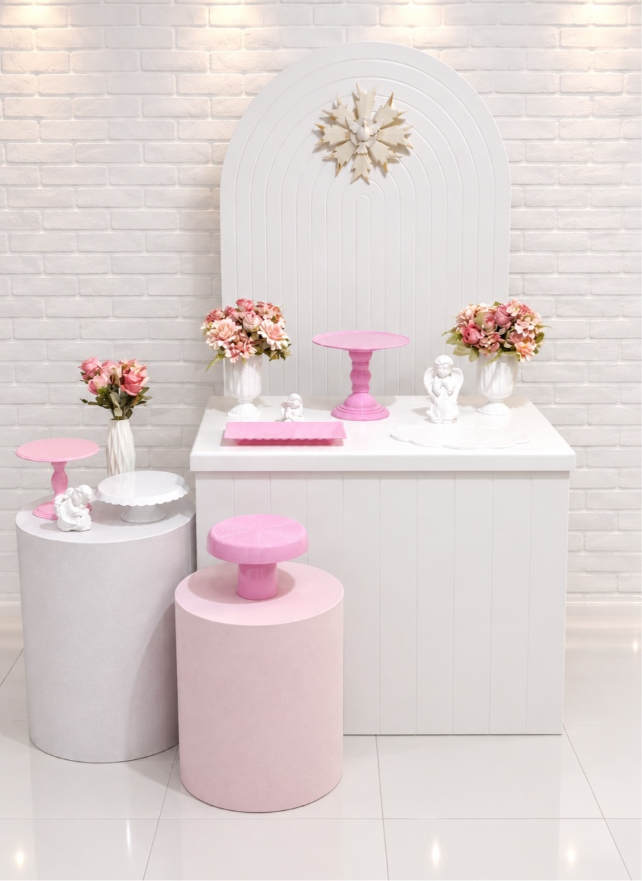 Batizado Rosa Bb 2 Kit Minimalista - Lirou, Yalou & Jack - Decorações 