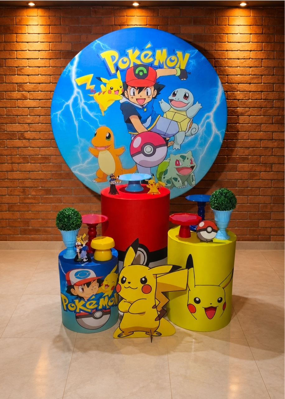 Pokémon Kit Lirou - Lirou, Yalou & Jack - Decorações 