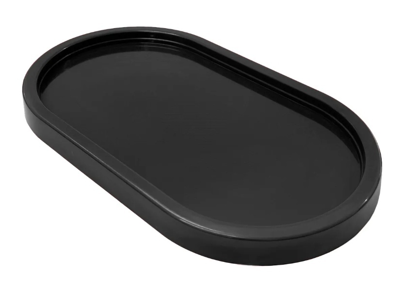 Bandeja Oval Preta - Mundo da imaginação