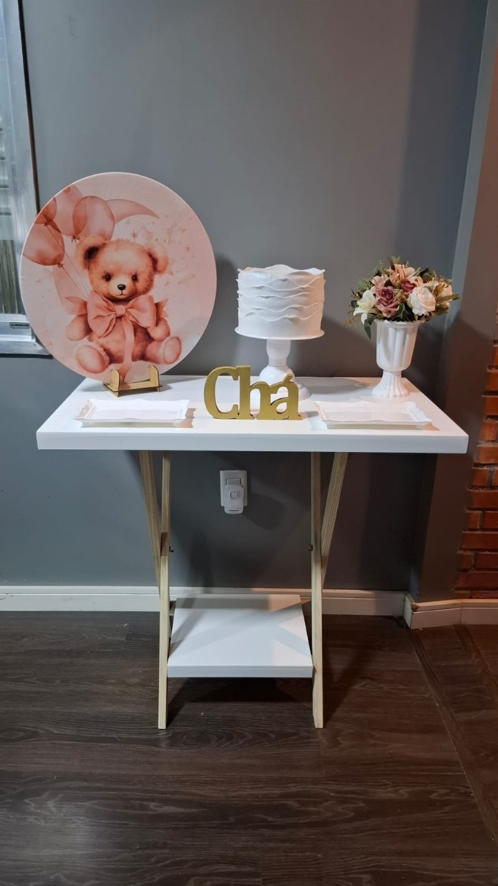Ursa Rose E Branco Mini - Mundo da imaginação