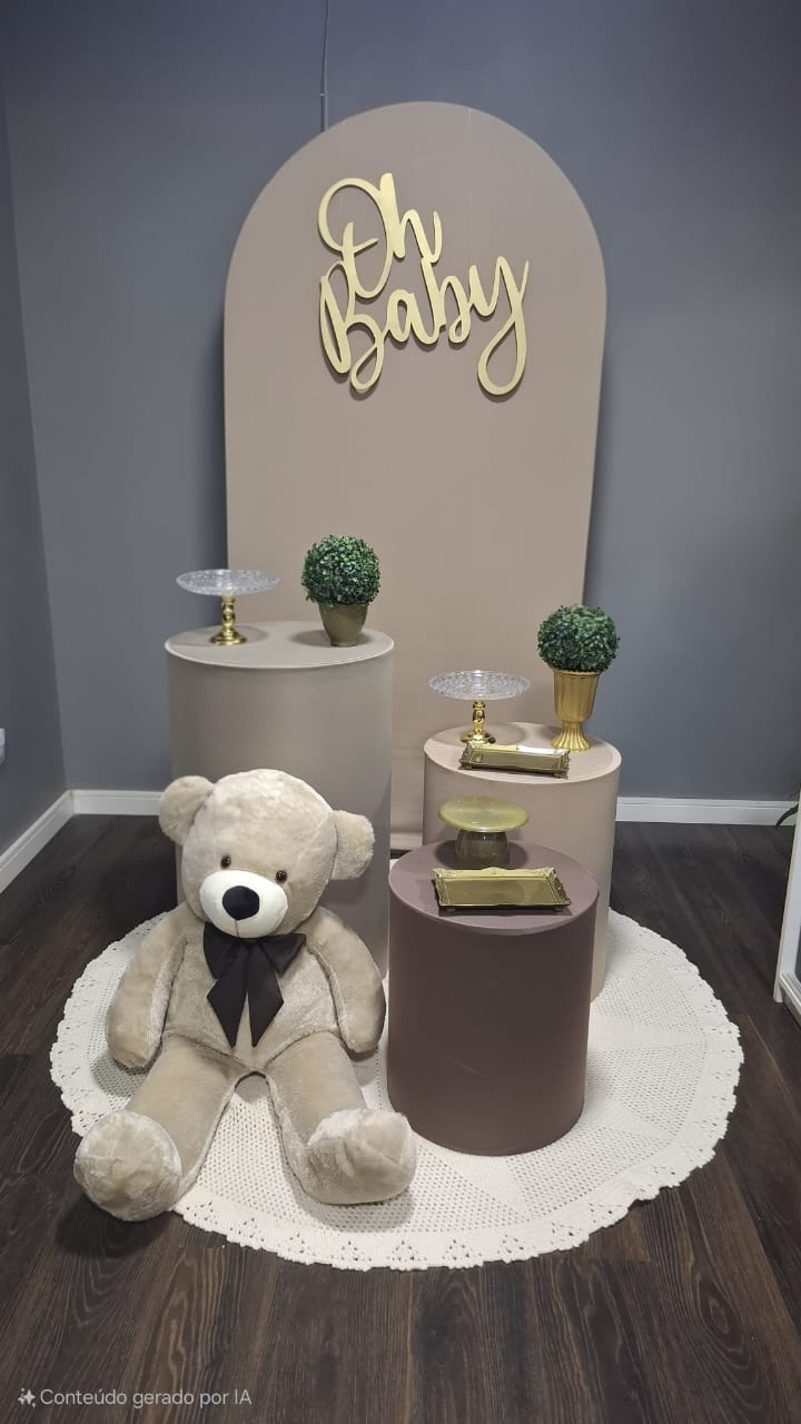Oh Baby Bege E Marrom Com Urso G - Mundo da imaginação