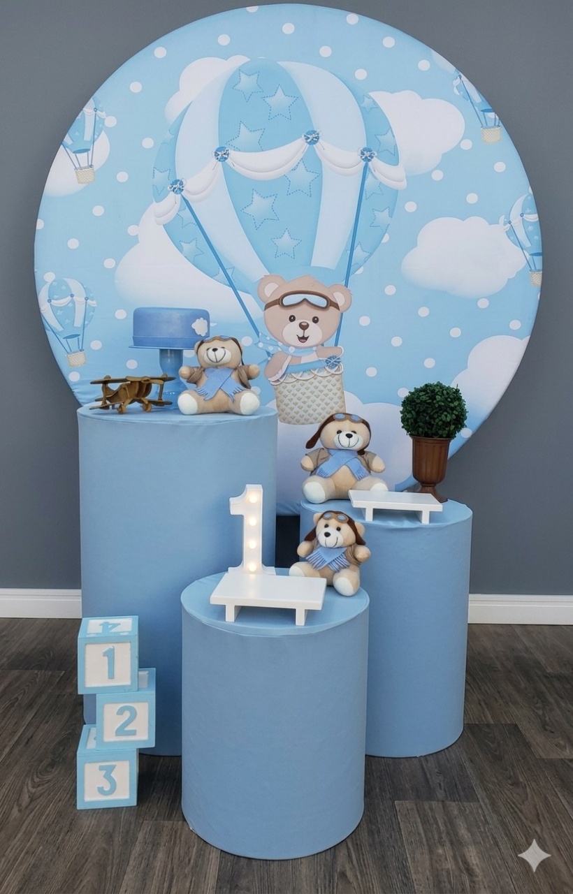 Urso Baloeiro Azul Básico 1 - Mundo da imaginação