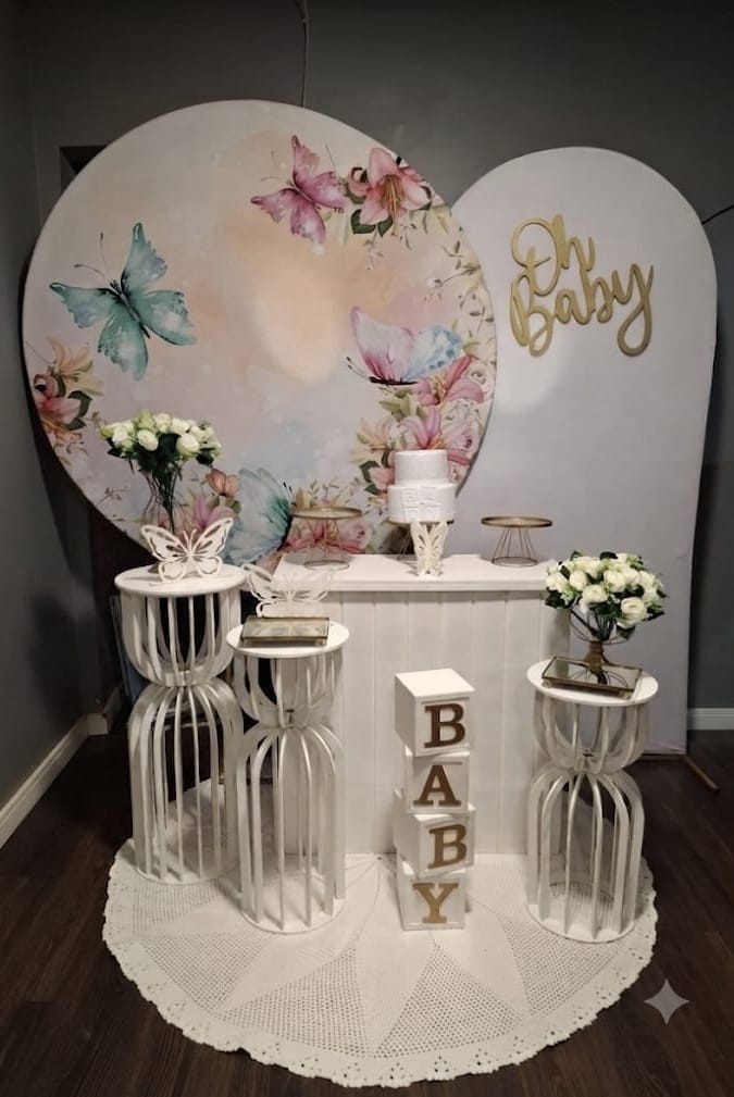Chá Borboletas Coloridas Cubo Baby P Premium 1 - Mundo da imaginação