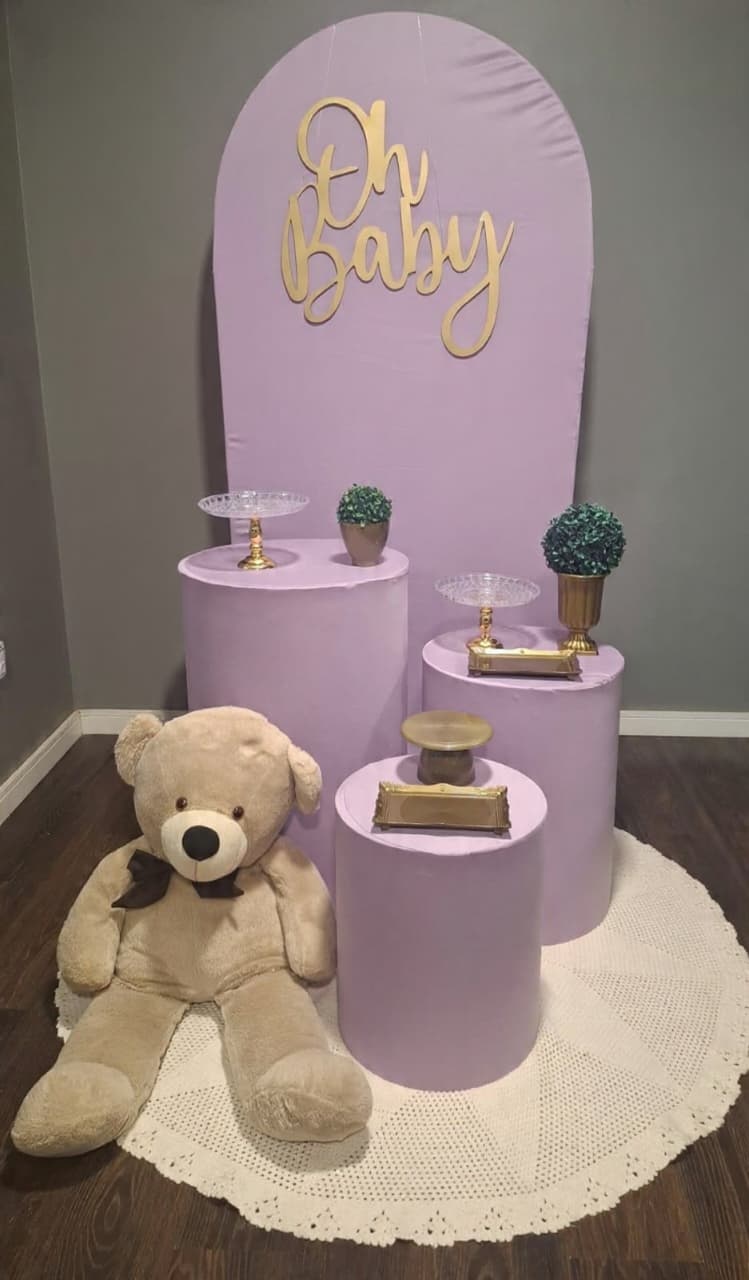 Chá Urso Lilás E Dourado - Mundo da imaginação