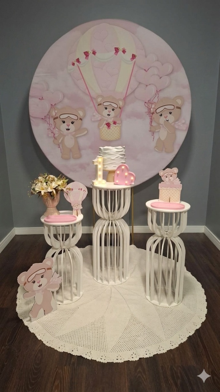 Baloira Rosa E Bege 1 - Mundo da imaginação