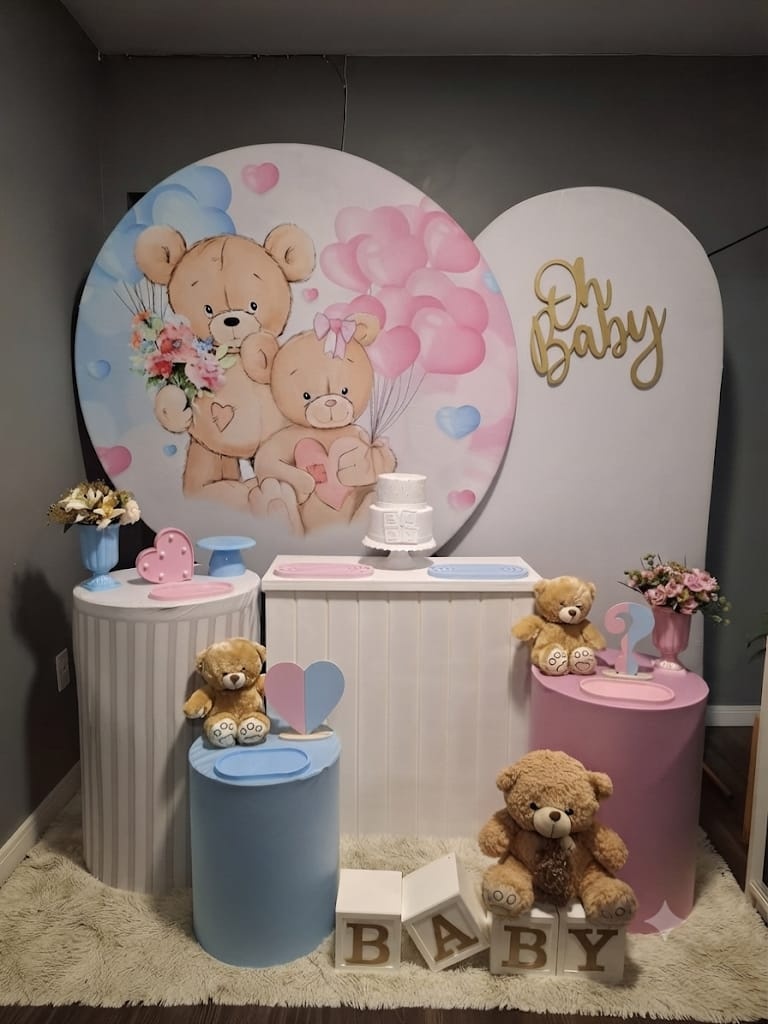Chá Revelação Urso Rosa E Azul Cubo Baby P Premium 1 Premium 2 - Mundo da imaginação