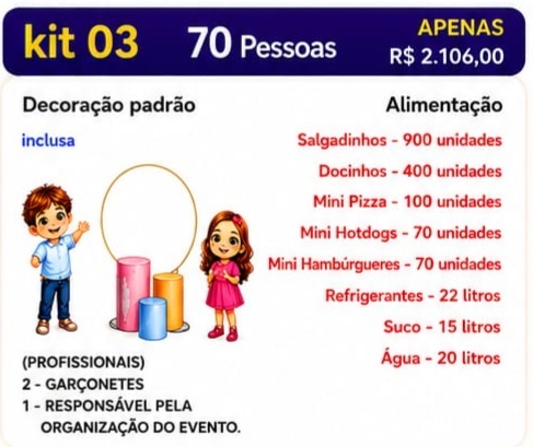Benliz Festas Afetivas Buffet (Kit 3) - BenLiz Loc e monte