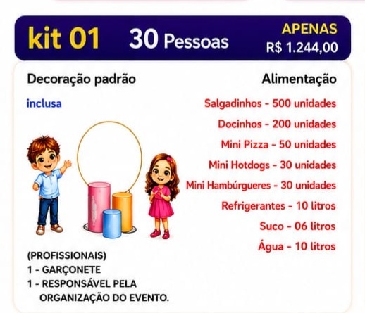 Benliz Festas Afetivas Buffet (Kit 1) - BenLiz Loc e monte