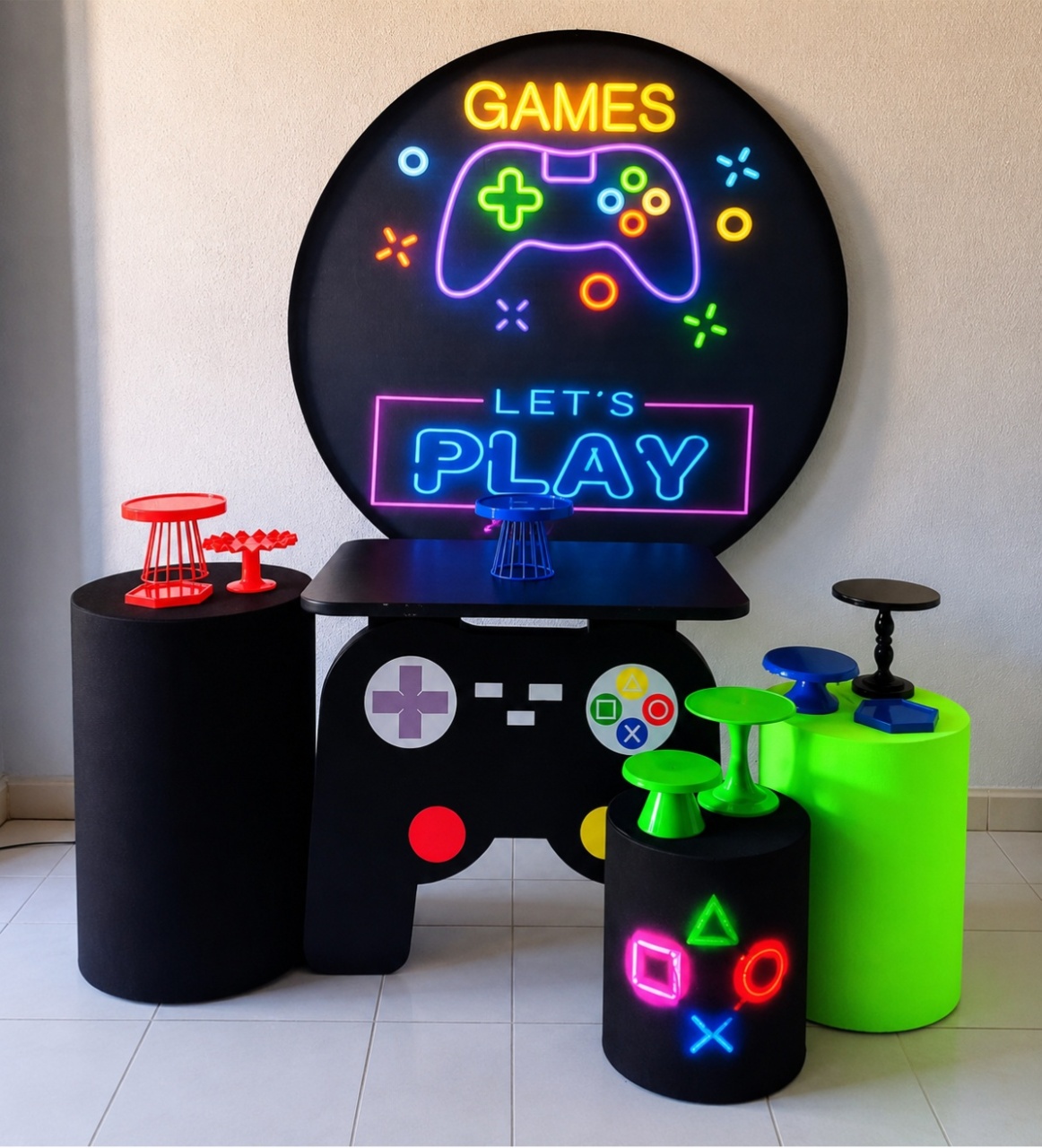 Kit Prático + Mesa + 3 Cilindros (Gamer) - BenLiz Loc e monte
