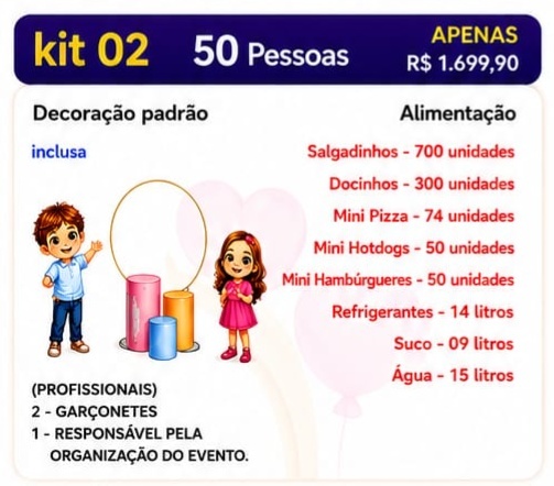 Benliz Festas Afetivas Buffet (Kit 2) - BenLiz Loc e monte