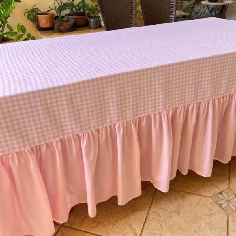 Toalha Babado Rosa  - Afestapegueemonte