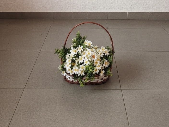 Cesto Com Flores - Afestapegueemonte
