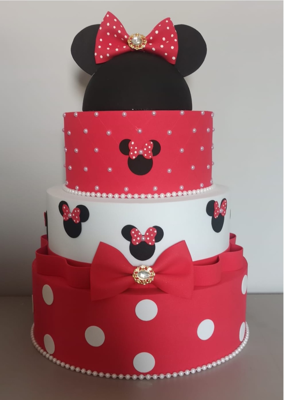 Bolo Fake Minnie - Afestapegueemonte