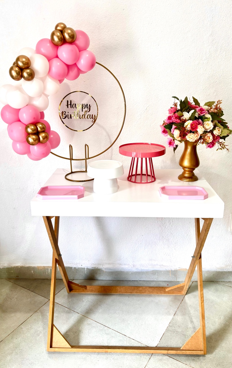 Adulto Rose E Branco  - Afestapegueemonte