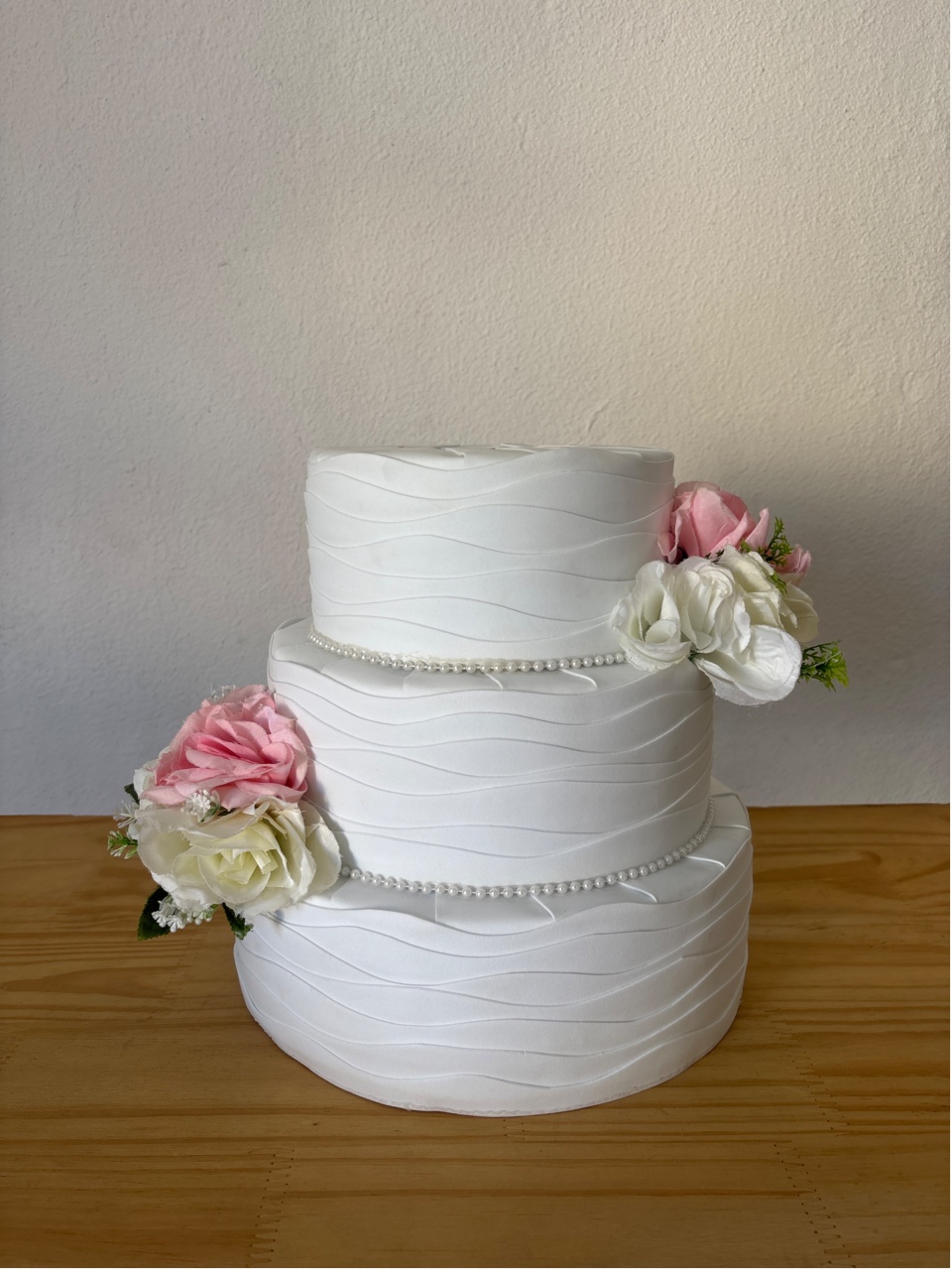 Bolo Fake Com Flores - Casamento - Afestapegueemonte