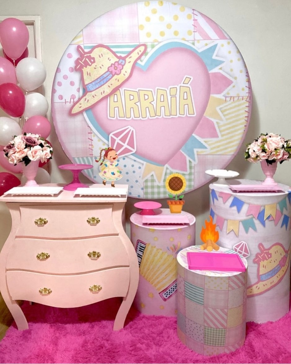 Kit Arraiá Rosa | Festa Junina - Afestapegueemonte