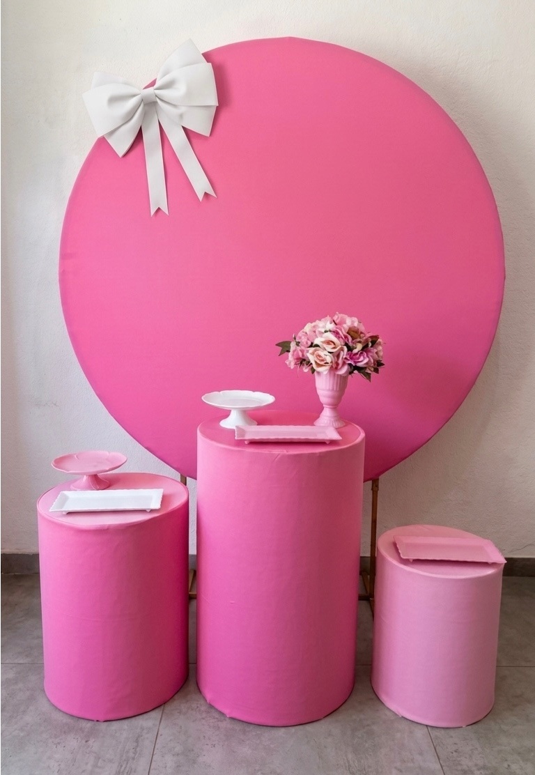 Laço Rosa E Branco - Afestapegueemonte