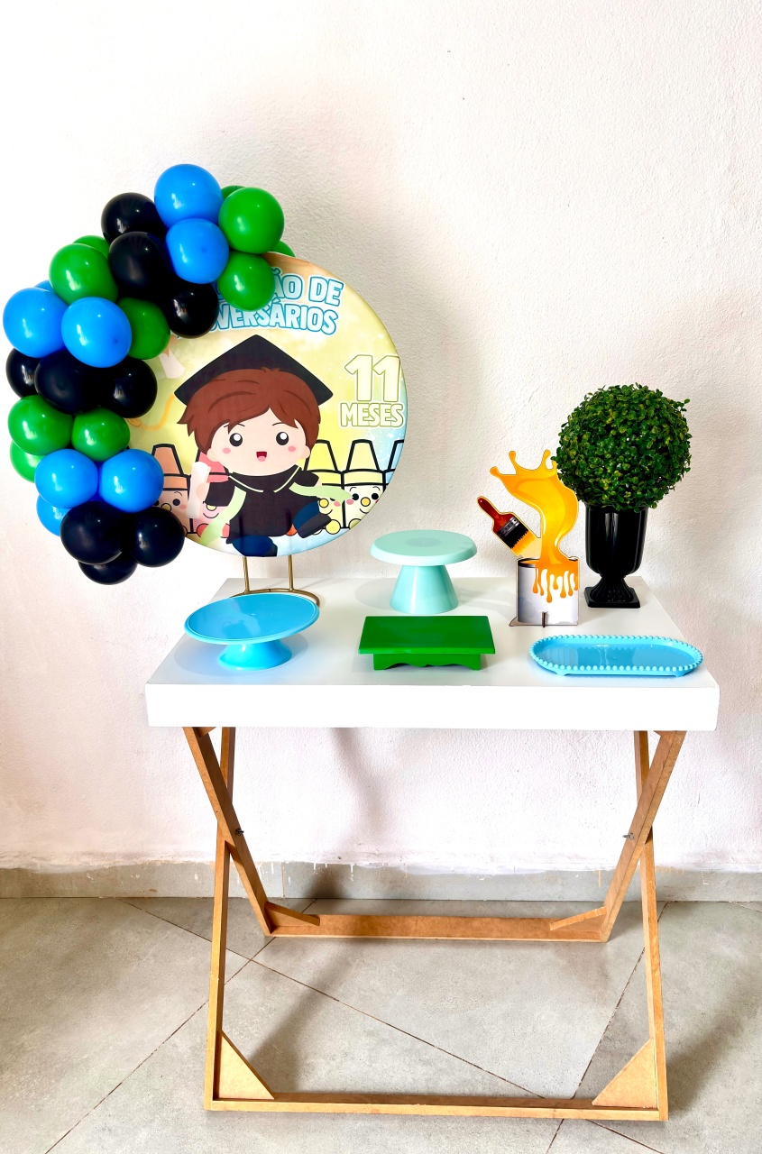 Mini Festa - Conclusão  Mesversário - Menino - Afestapegueemonte
