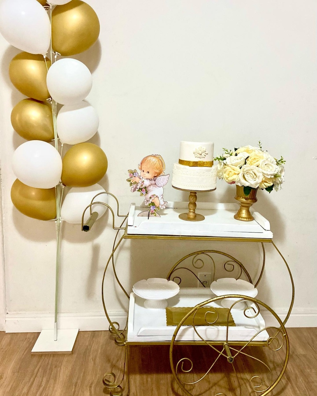 Batizado Dourado E Branco - Afestapegueemonte