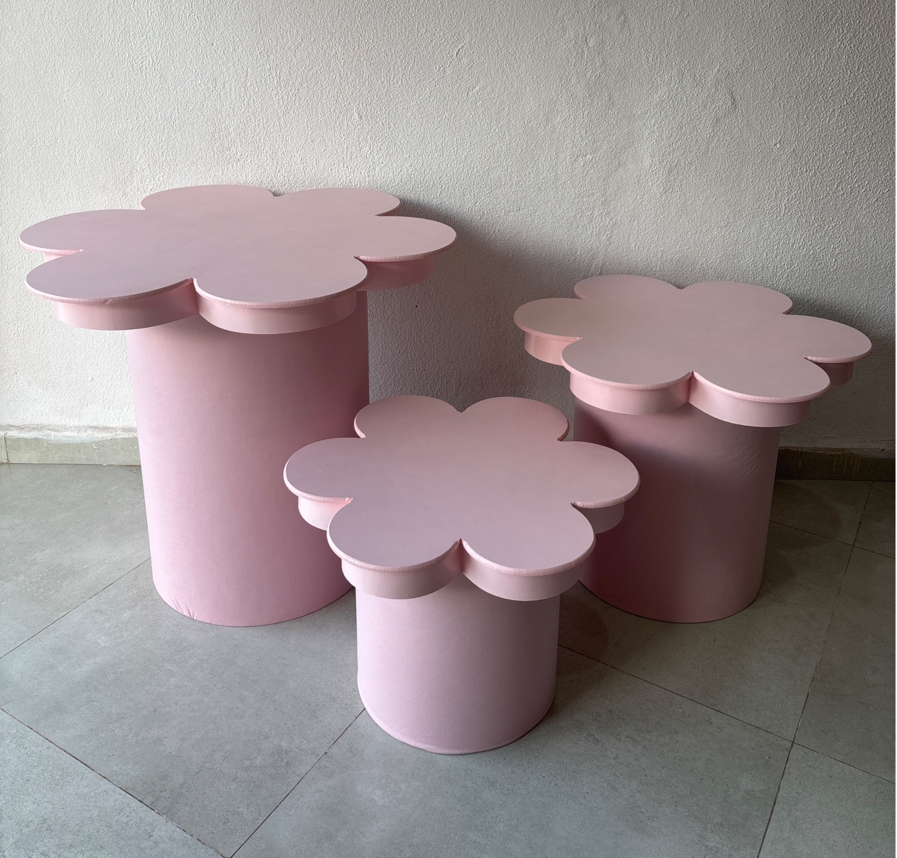 Trio de Cilindros Com Tampo Flor - Afestapegueemonte
