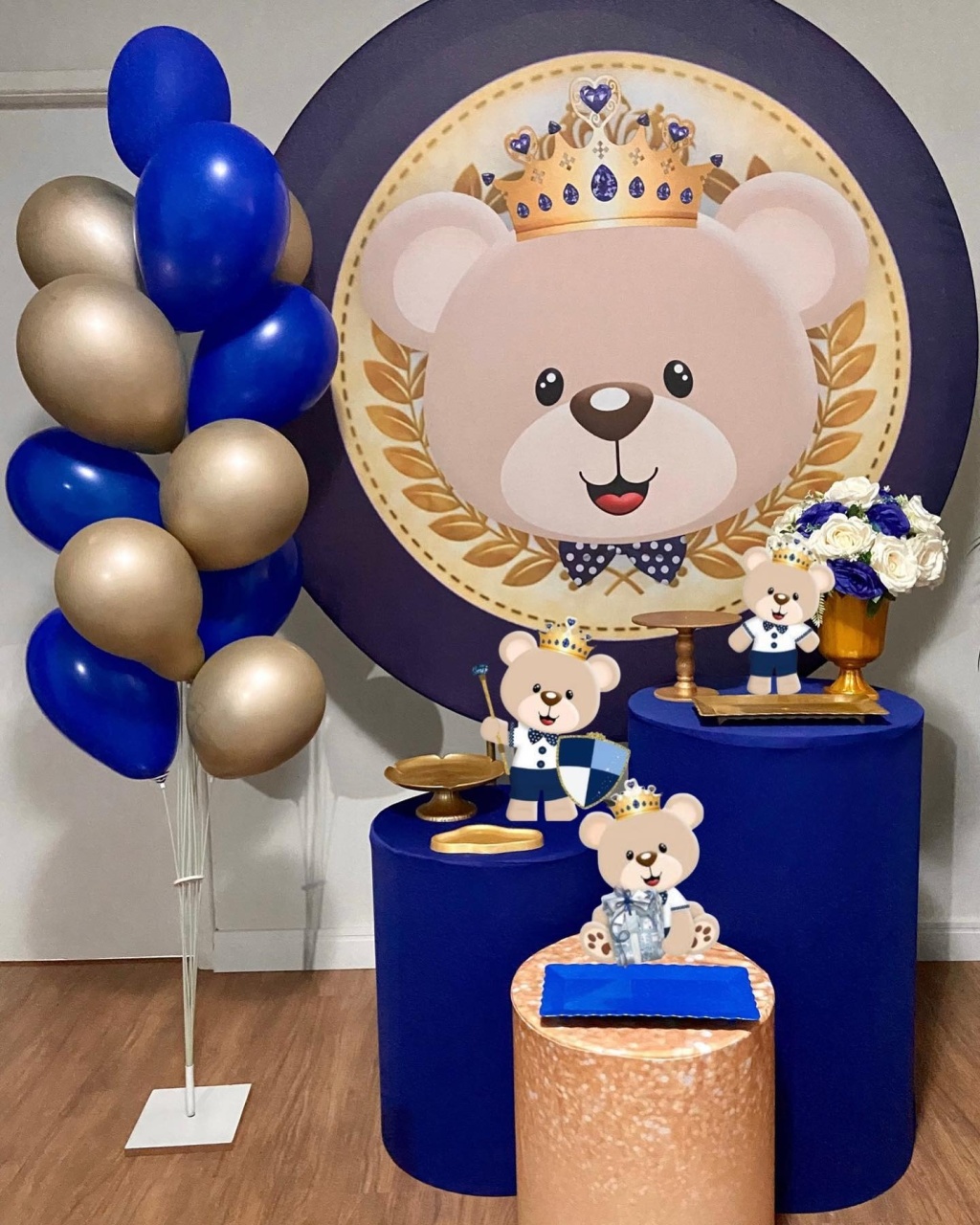 Ursinho Príncipe Azul Royal/ Realeza | Infantil - Afestapegueemonte