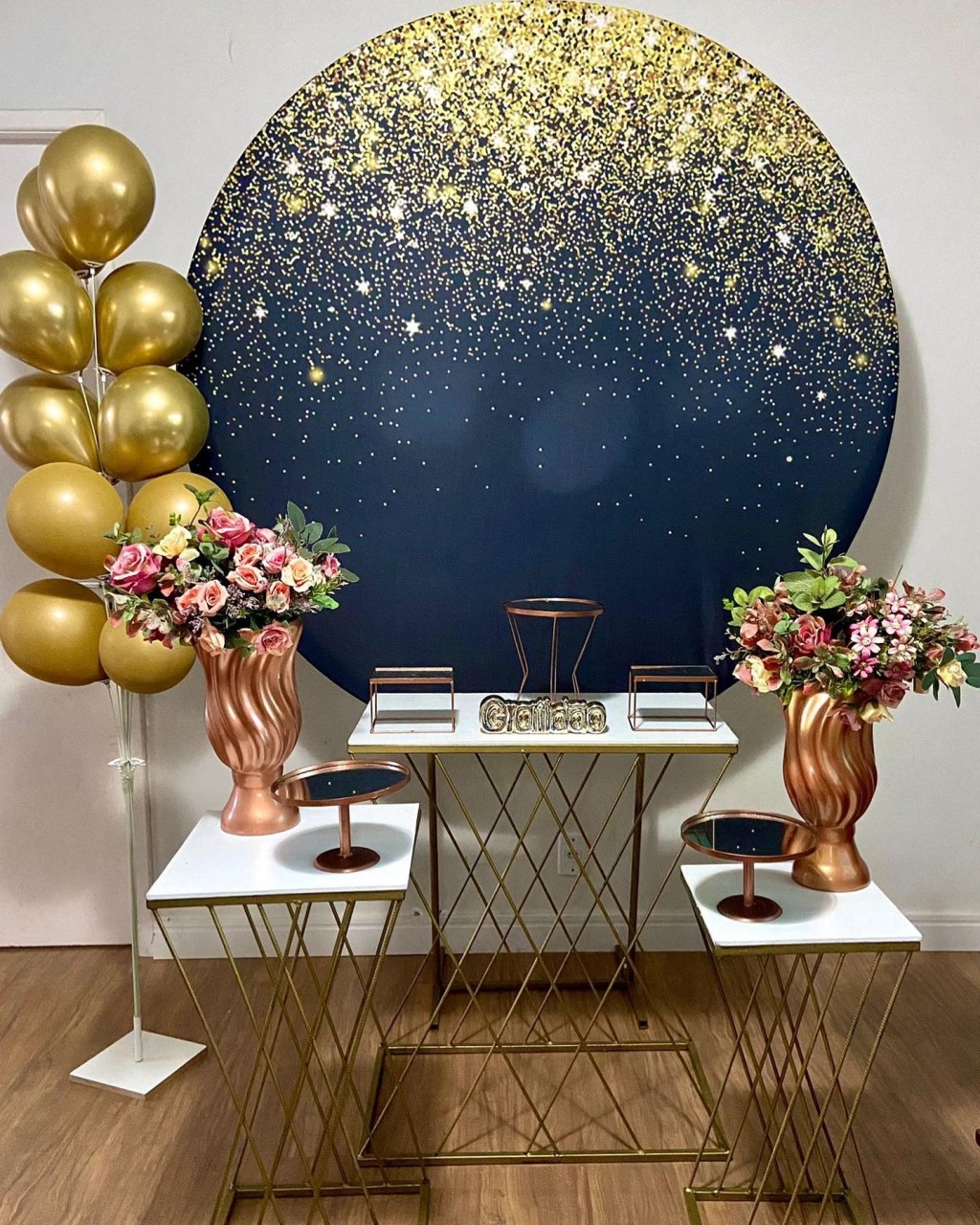 Glitter Dourado E Preto - Afestapegueemonte