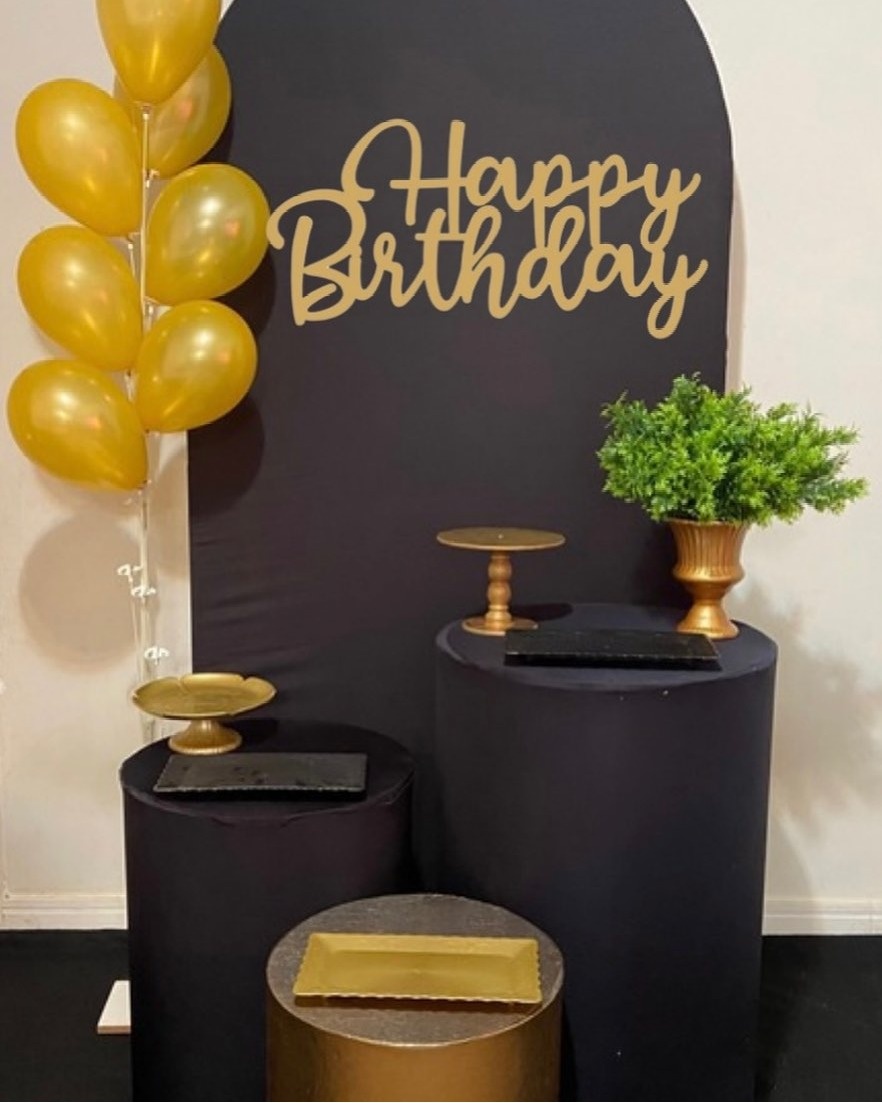 Aniversário Adulto - Preto E Dourado - Afestapegueemonte